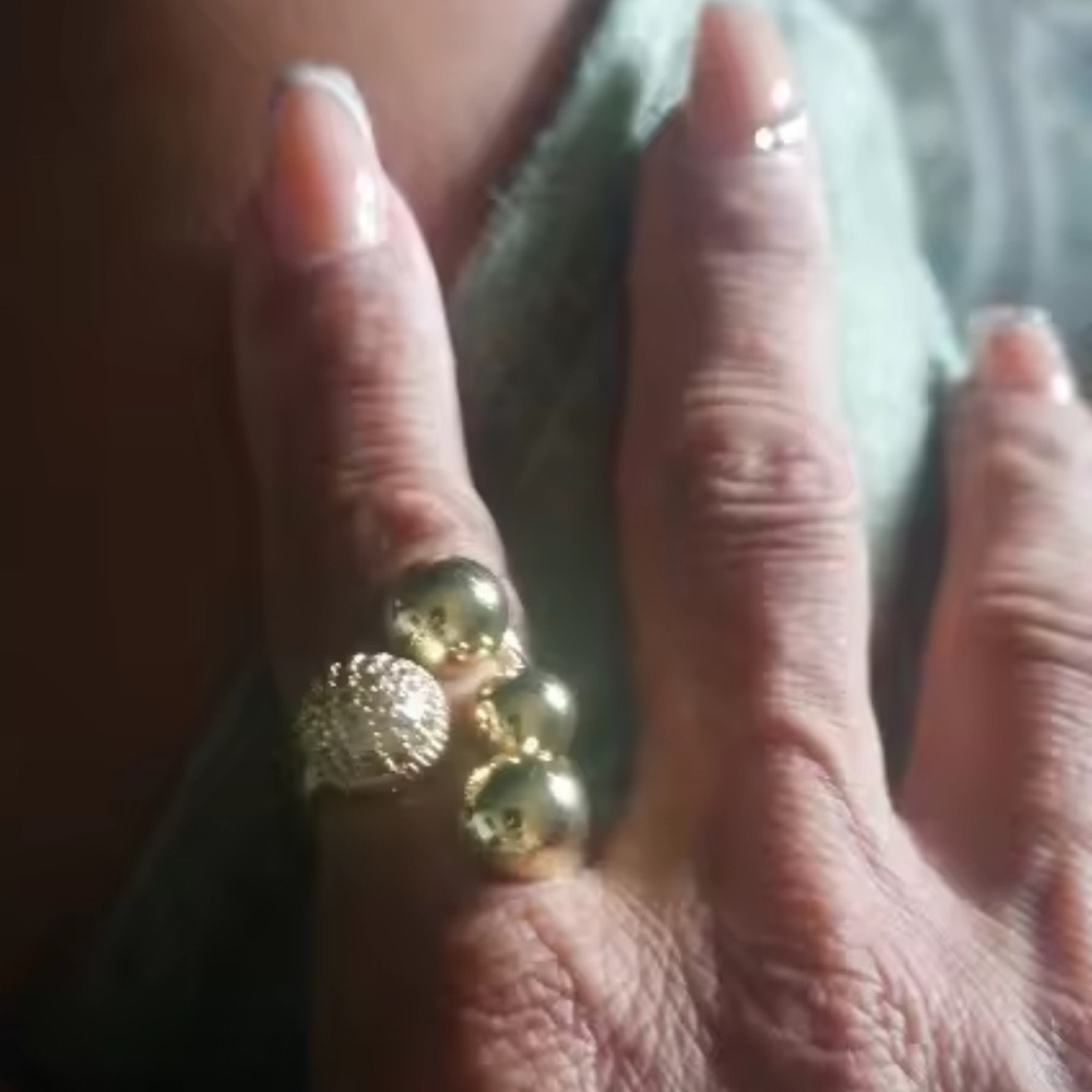 Ball Gold Multi-Sphere Pav Ring - image 5